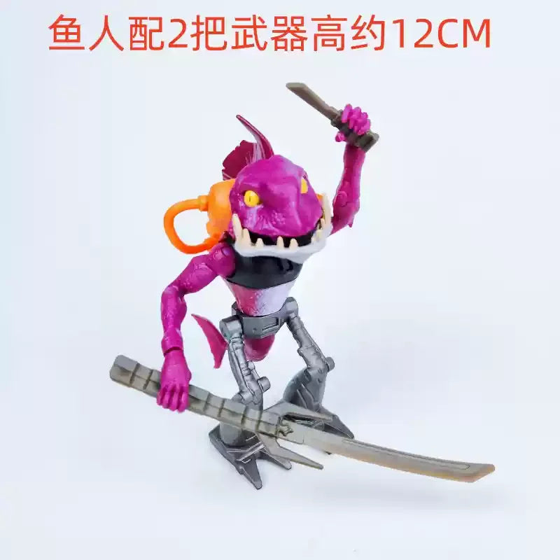 Playmates Turtles Action Figure Puppet Horse Motorcycle Rhinoceros Tiger Scene Models Anime Model Doll Desktop Decoration