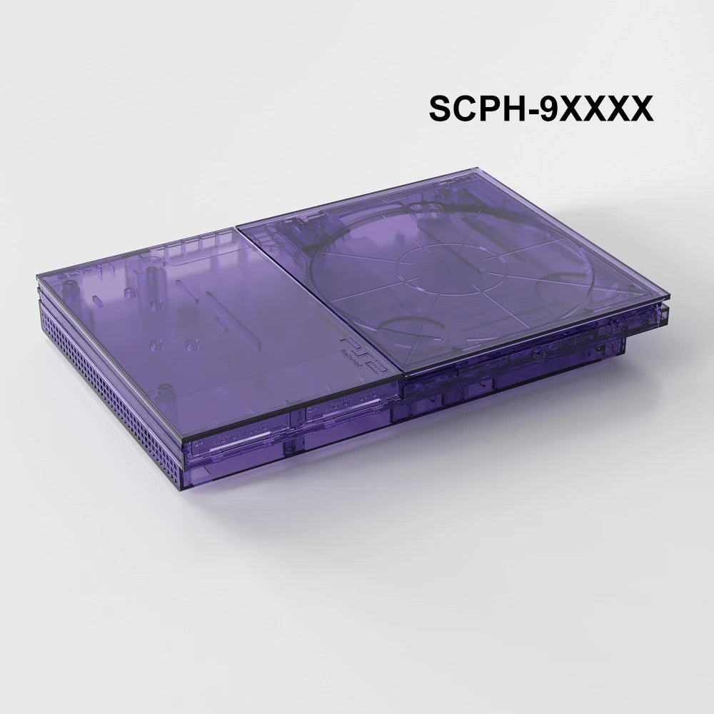 Bitfunx Transparent Replacement Shell Full Housing Case for PlayStation2 Slim for PS2 Slim Game Console
