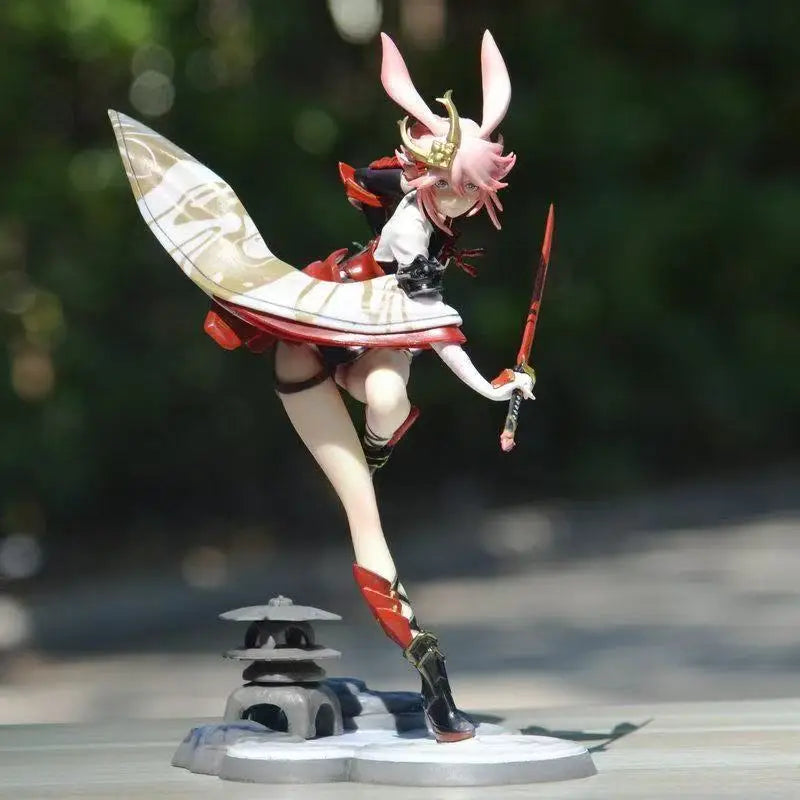 26.5cm Honkai Impact Yae Sakura Fighting Ver. Figure - Standing Game Girl Statue, Collection Desktop Ornament Toy