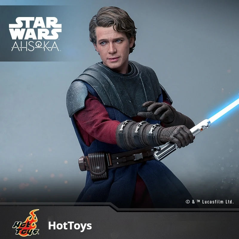 Hot Toys Star Wars Anakin Skywalker 1:6 Scale Action Figure The Clone Wars Collectible Jedi Knight With Blue Lightsaber For Fans
