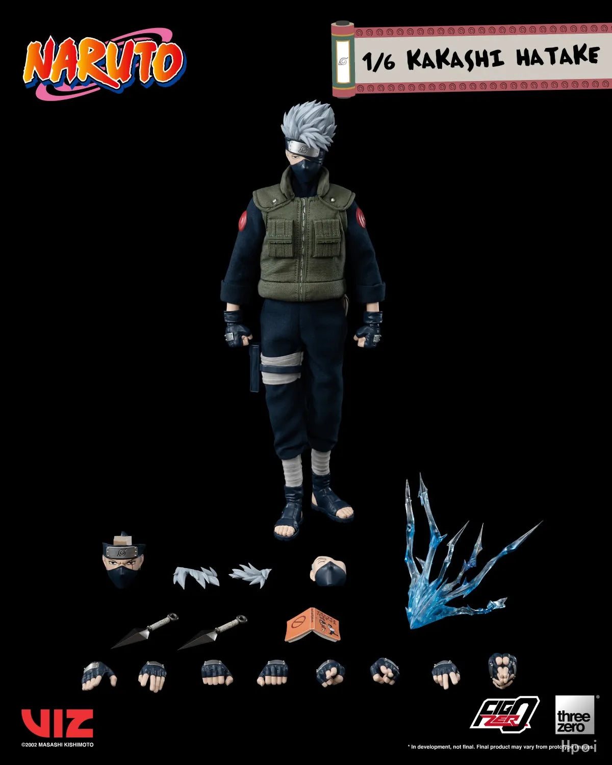 【In Stock】Original Threezero FigZero NARUTO Hatake Kakashi 1/6 Action Figure Model Gift Ornament Toy