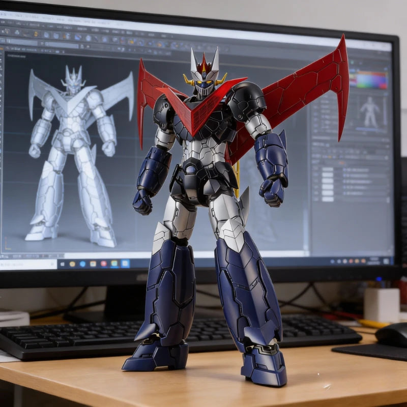 Bandai Original Mazinger Z Model Kit HG 1/144 Great Mazinger Action Figure Anime Collectible Robot Toy