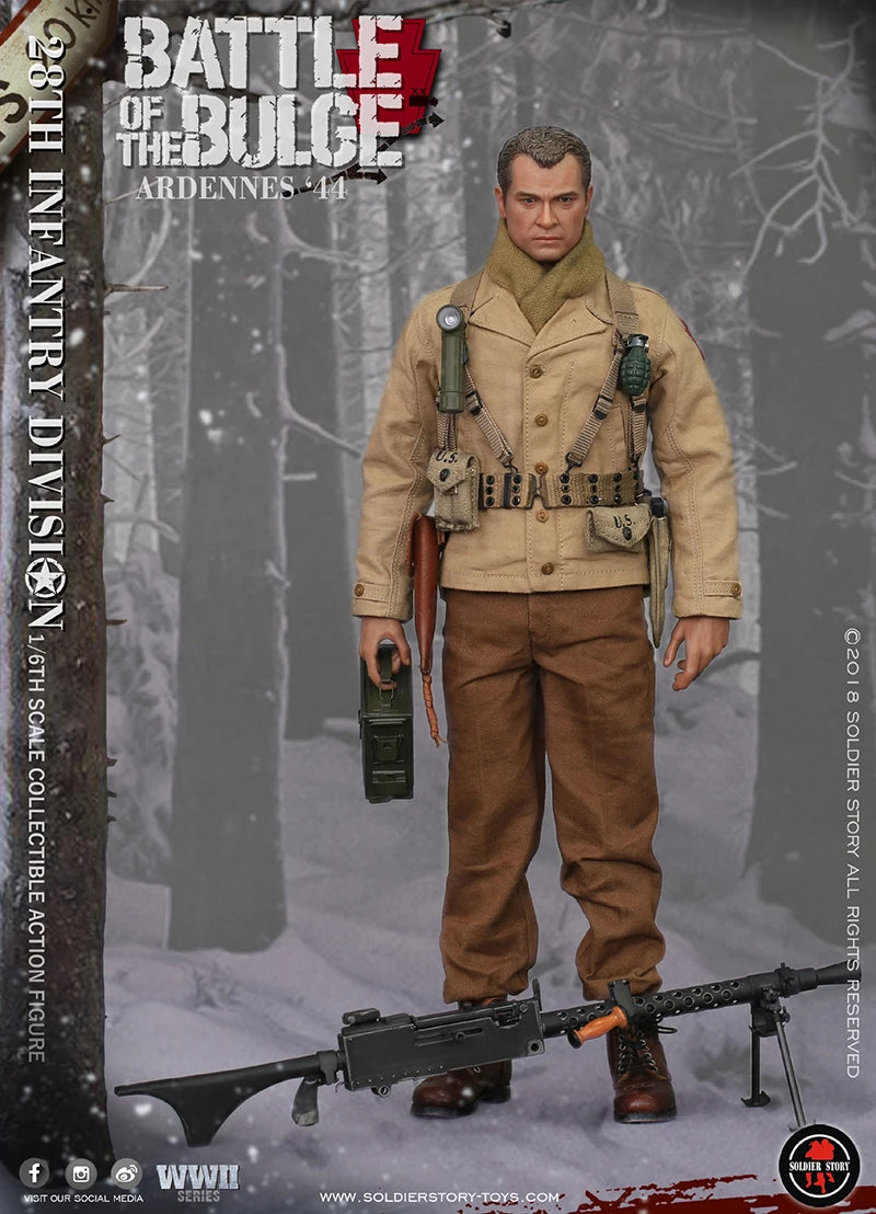 Soldierstory SS111 1/6 Scale Collectible Sniper Machine Gunner U.S. Army 28Th Infantry Division Ardennes 12" Men Action Figure