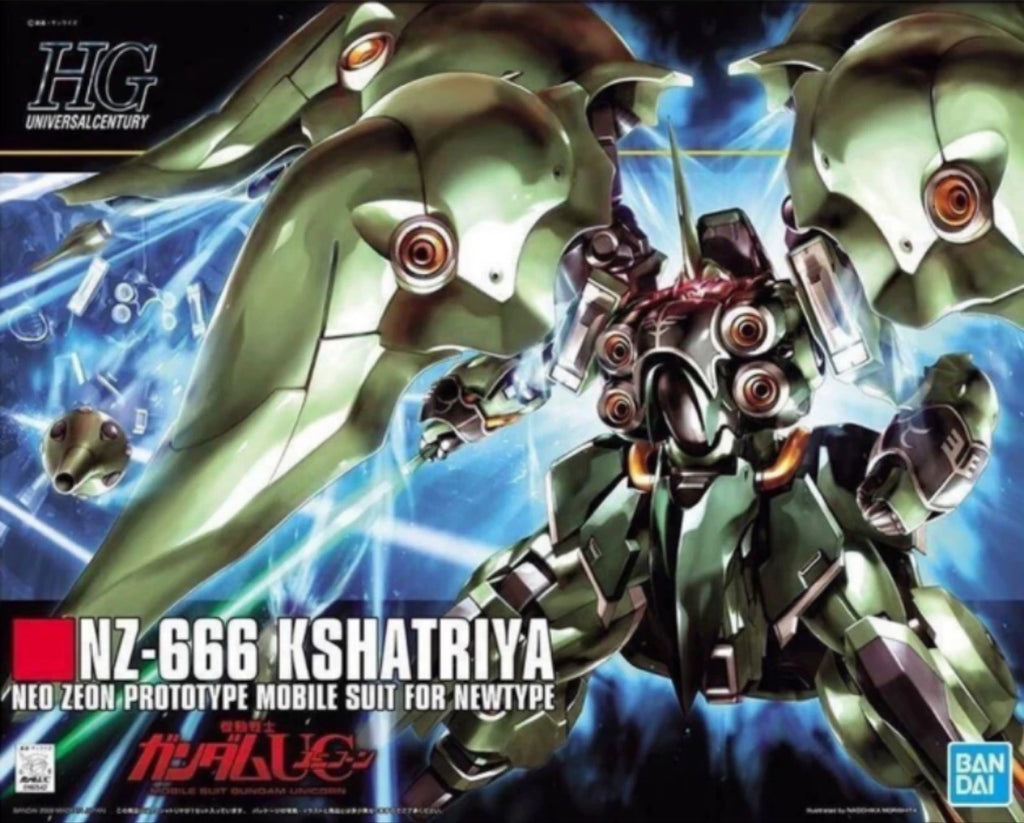 In Stock Bandai in Stock HG 1/144 Original Box NZ-666 KSHATRIYA NEO ZEON PROTOTYPEAninm Full Action Robot