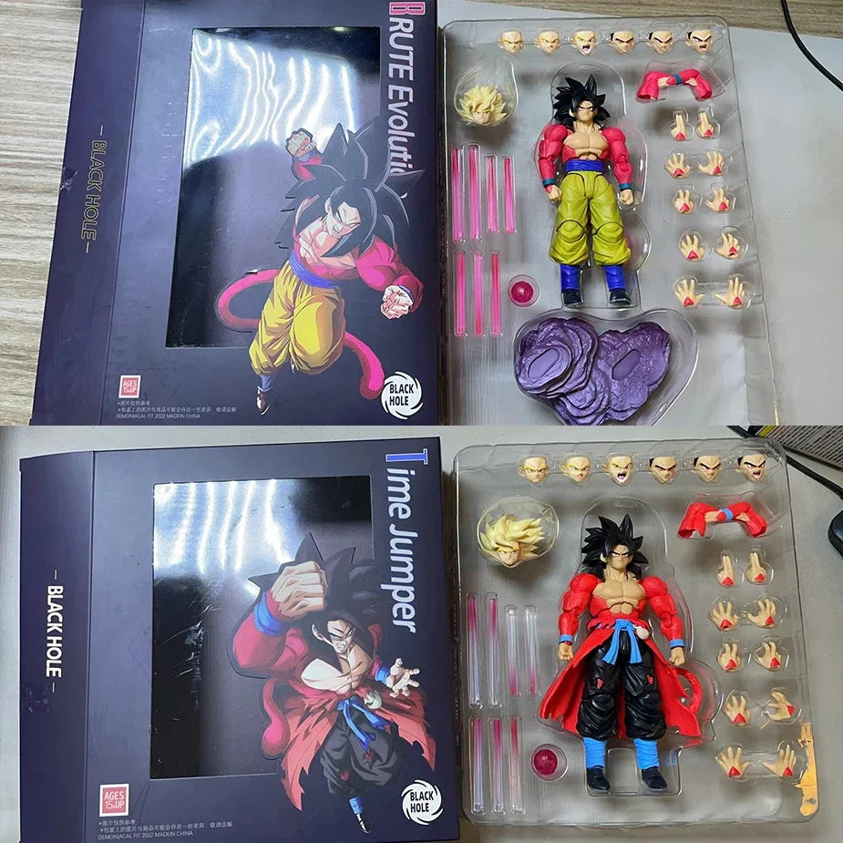 New Black Hole Dragon Ball Z Action Figure SHF Super Saiyan 4 GT SSJ4 Untamed Power Son Goku Anime Figure Model Statue Toy Gift