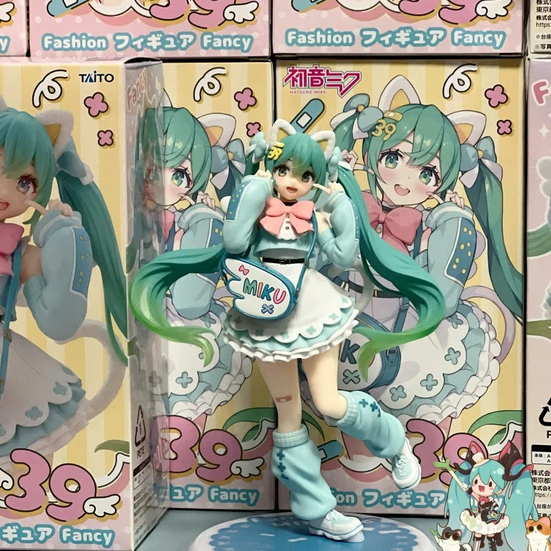 Original Taito Fashion Piapro Vocaloid Hatsune Miku Fancy Ver. Pvc Anime Figures Action Figure Collectible Model Kt Children Toy