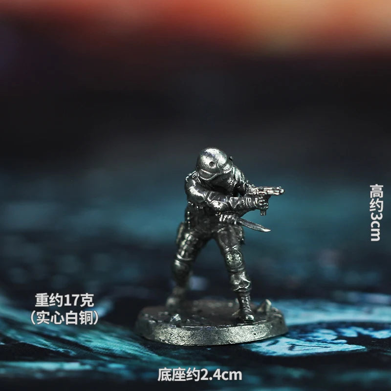 Metall Kupfernickel Resident Evil Soldat Modell Actionfiguren Brettspiel Stück Statischer Zustand Miniatur Ornament Zubehör Spielzeug