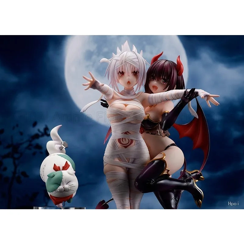 Original FLARE Ayakashi Triangle Kazamaki Matsuri & Hanasade Suzu & Shirogane Animation Toys Model Ornaments Statue Collection