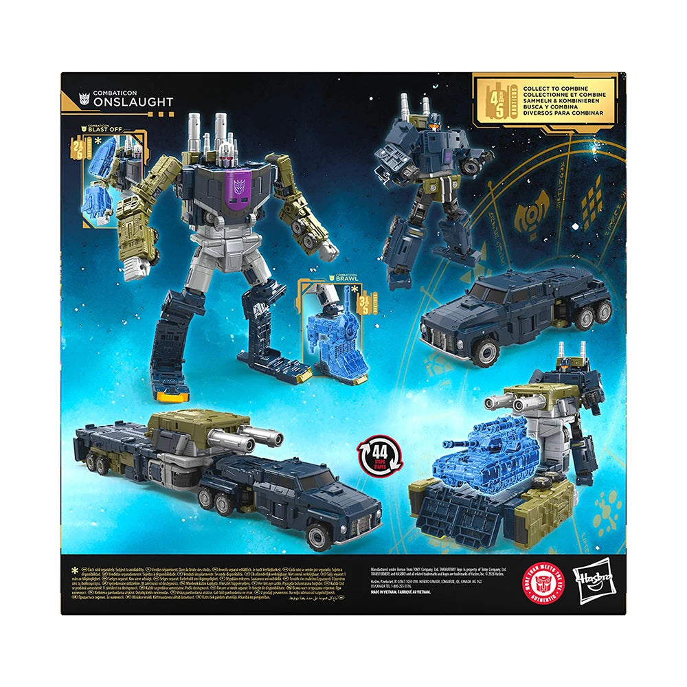 Original Hasbro Transformers Age of the Primes Onslaught 17cm Commander Class Bruticus Member Action Robot Model Figure Toys