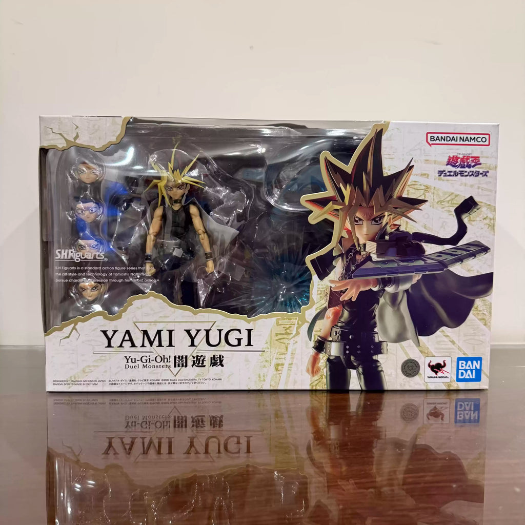 Bandai Original S.H.Figuarts Yami Yu-Gi-Oh Muto Dark Yugi Pharaoh Atem Collection Anime Action Figure Model Articulated Toy Gift