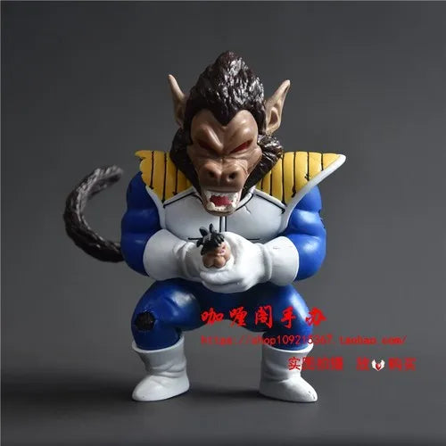 Japanese Bandai Genuine Scale Model Dragon Ball Golden Ape Vegeta IV Orangutan Son Goku Q Version Hand Model Action Figure Toy