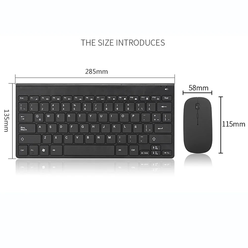 Hot Wireless Spanish Keyboard Mouse For Game PC Player TV Spanish Keyboard and Mouse Set 78Keys Gaming Keyboard Dropshipping