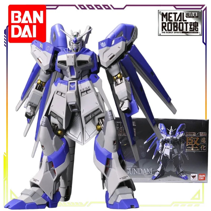 BANDAI Original Metal Robot Spirits RX-93-ν-2 Hi-v Gundam Collectible Movable Action Figure Model Toys Gifts for Boys