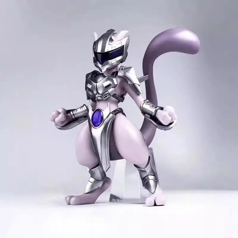 Pokemon Anime Figure Mewtwo Figure Steel Mewtwo 11cm Action Figurine Pvc Statue Model Collection Decorations Toys For Kids Gifts