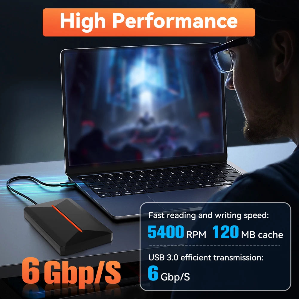 Lbox 500G Retro Game Hard Drive With 3700+Games Launchbox Retro Game Console for PS4/PS3/PS1/Switch/WII/Sega Saturn/N64 For PC
