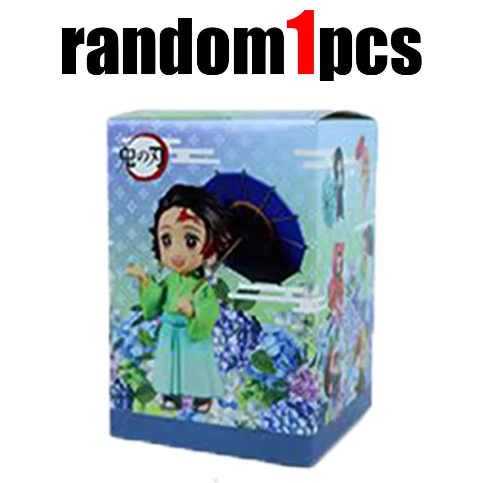 Demon Slayer Tanjiro Kamado Nezuko Anime Cartoon Figure Blind Box Creative Personalized Statue Model Ornament Surprise Gifts Box