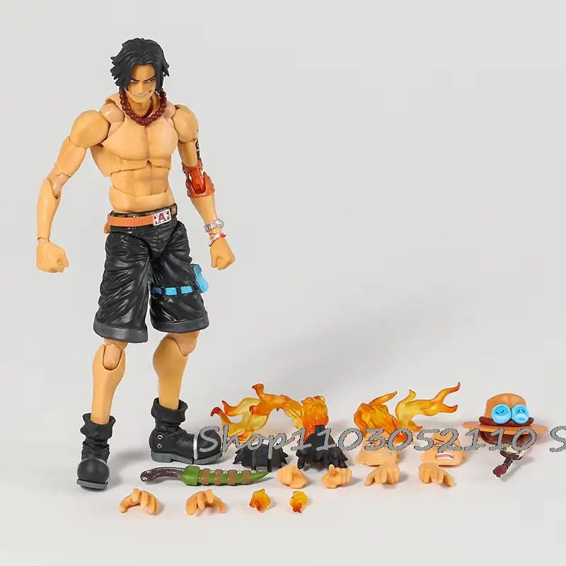 Anime SHF Portgas D Ace One Piece Fire Fist Ace Action Figure PVC Movable Collection Model Toys Doll Birthday Gifts