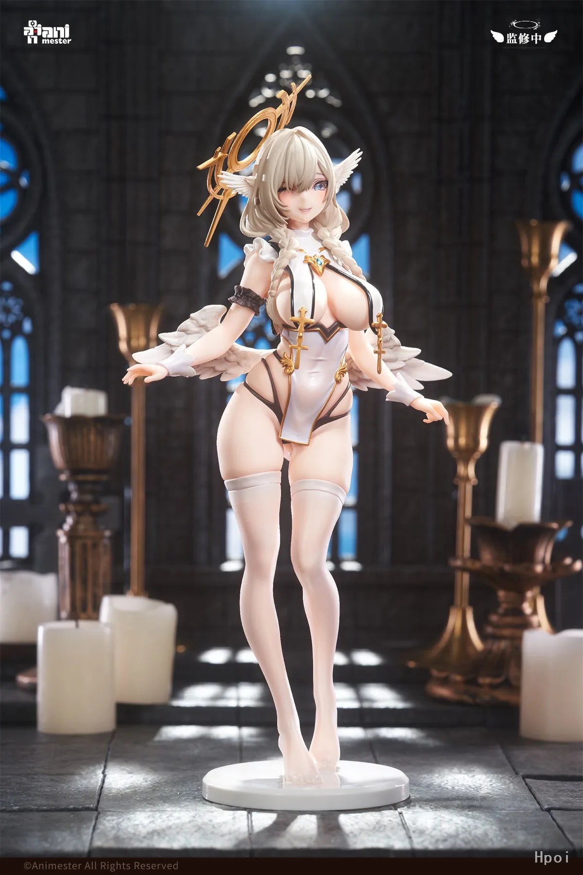 Judai 28cm Original AniMester Little Demon Lilith Cynthia JK Bunny Chasing Eye Devil Girl PVC Action Figure Model Toys