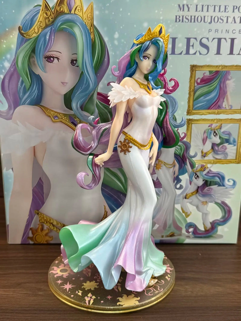 Bishoujo Statue Princess Celestia Twilight Sparkle Fluttershy Anime PVC Action Figure Toy Collection Model Doll
