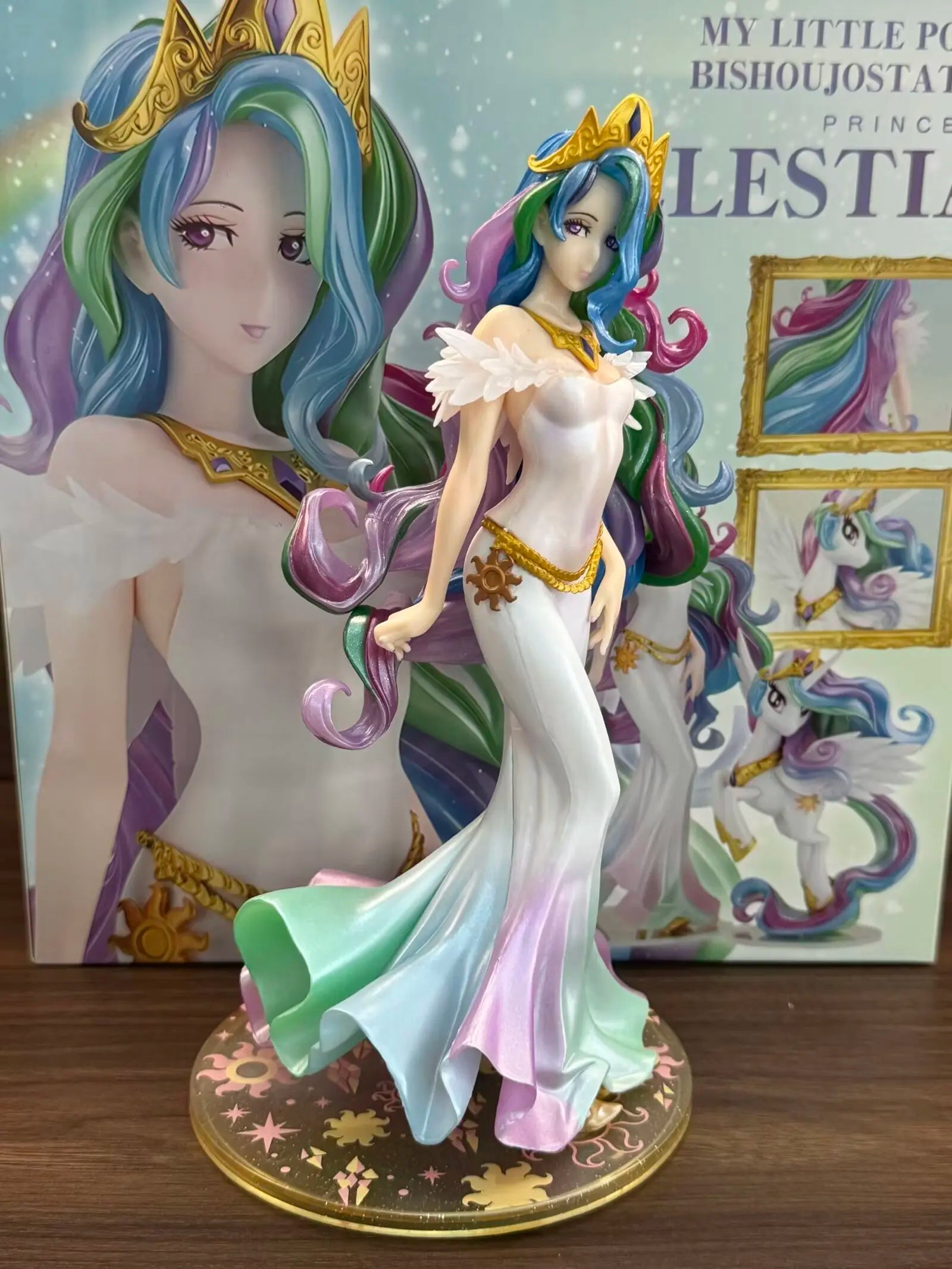 Bishoujo Statue Princess Celestia Twilight Sparkle Fluttershy Anime PVC Action Figure Toy Collection Model Doll