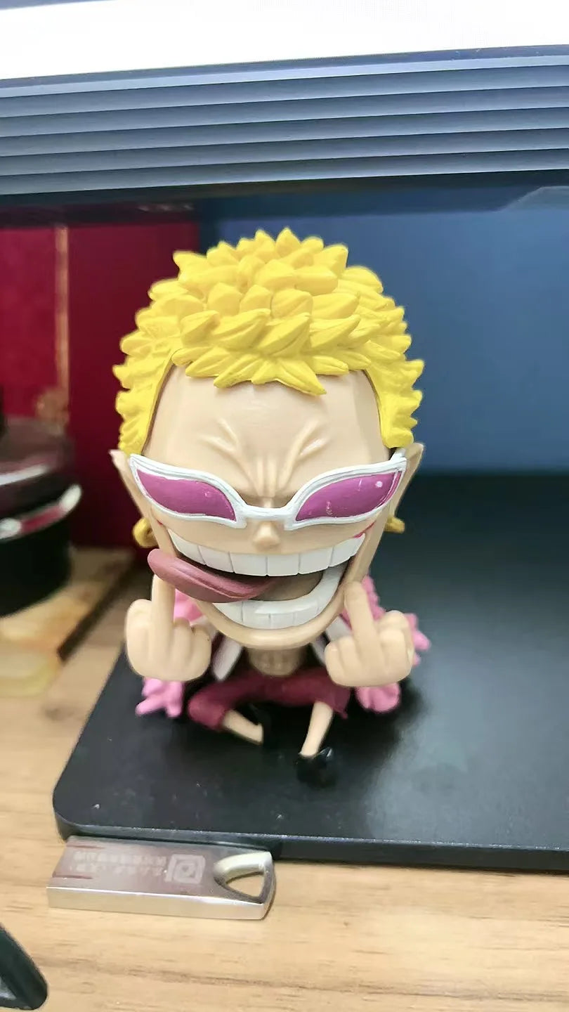 One Piece Chibi Big Head Statues - Luffy Zoro Sanji Nami Boa Hancock - Dashboard Ornaments, PC Case Decor, Collectible Figurines