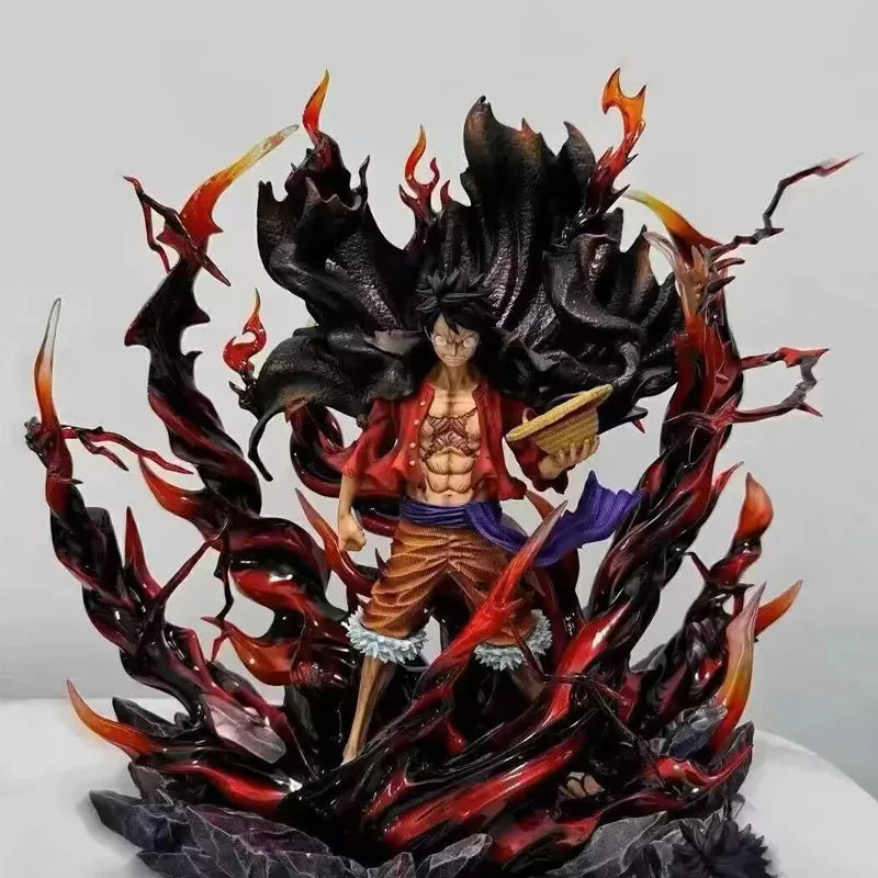 38cm One Piece Straw Hat Group Domineering Color Domineering Luffy's Limited GK Statue Figure Model