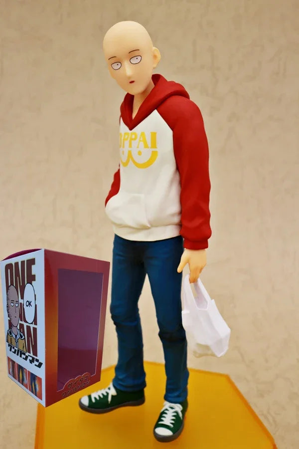 19cm POP UP PARADE One Punch Man Garou Anime Figure One Punch Man Saitama OPPAI Hoodie Action Figure Collection Model Doll Toys