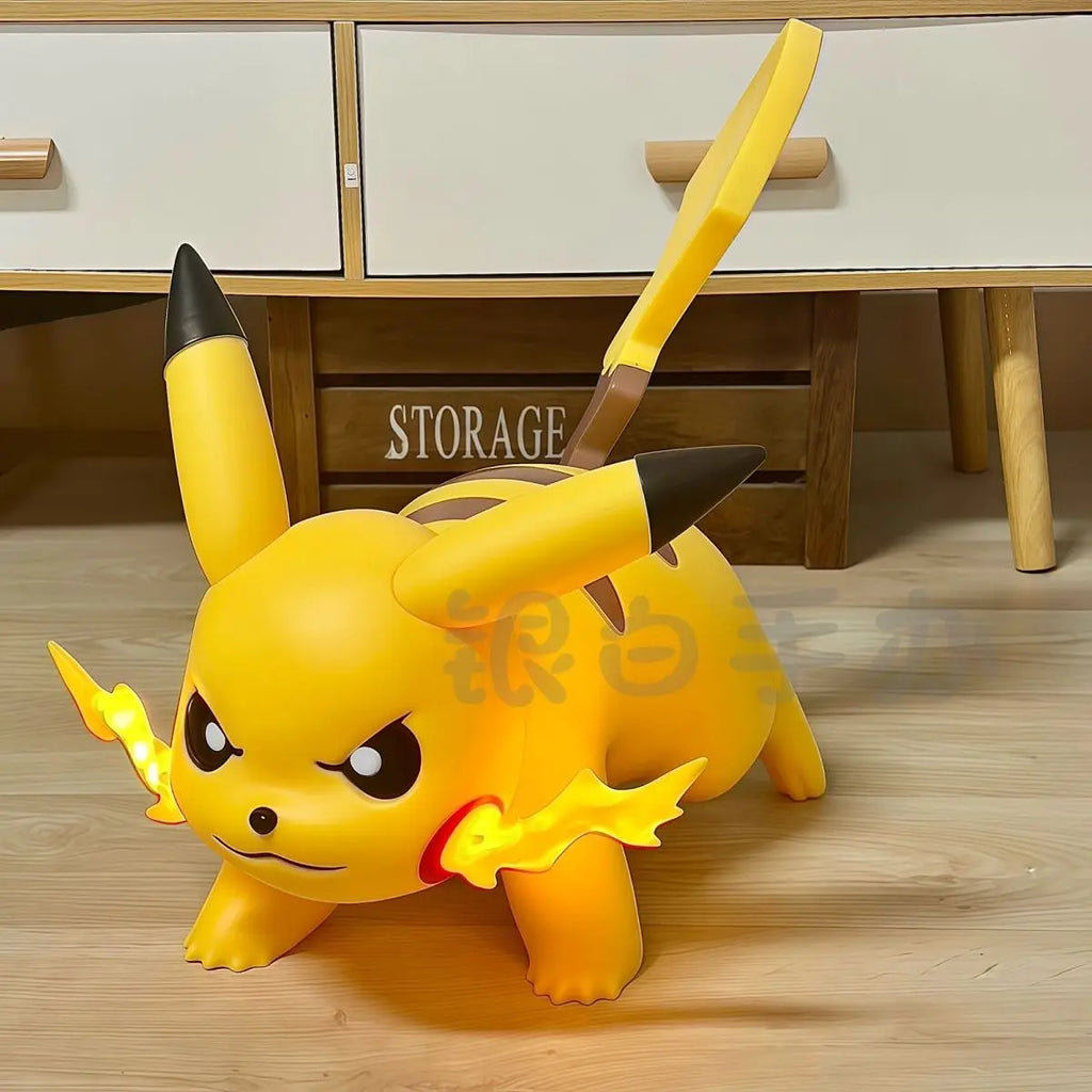 New Pokemon 1:1 Big Size Pikachu Anime Figure Light Pocket Monster Cartoon Action Figurines Model Customized Toys Decor Gifts