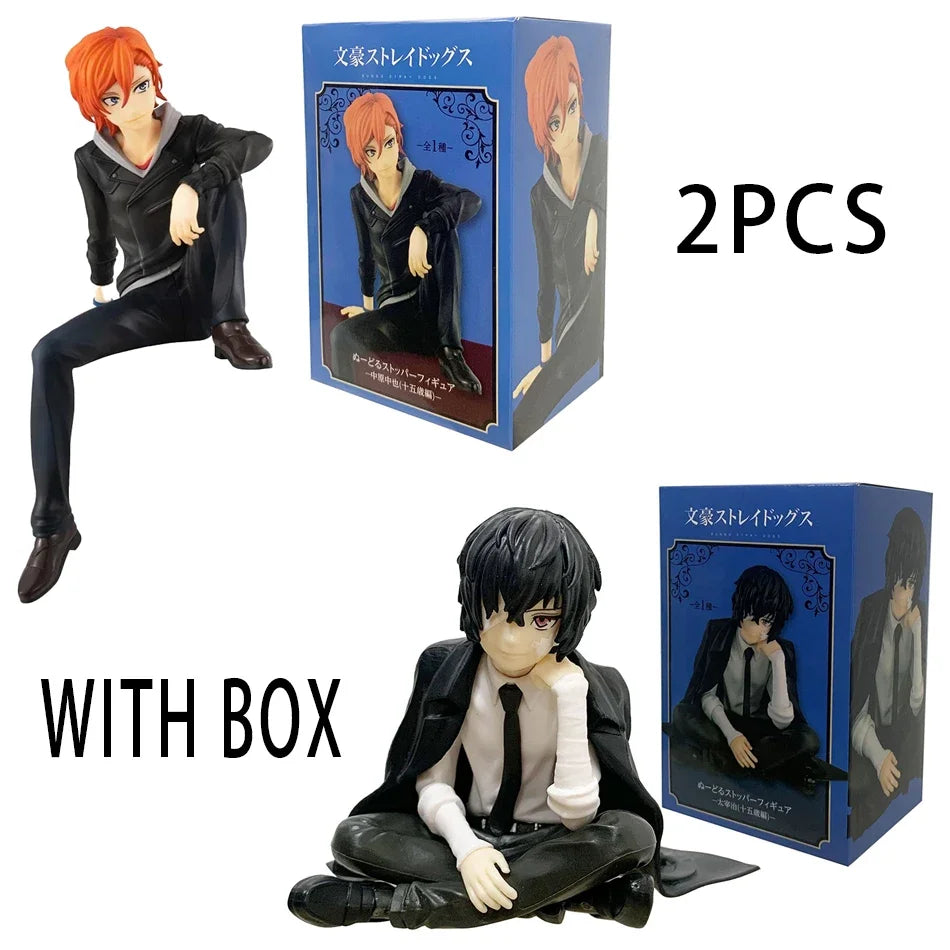 DIE 12 cm große Bungo Stray Dogs Dazai Osamu Noodles Press Figur Japanische Cartoon-Figuren-Kollektion Niedliches Spielzeug