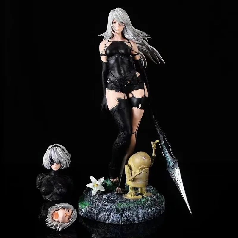 In Stock 48cm Gk 2a 2b Pod 042 Yorha No. 2 Type B Three Heads Anime Figures Pvc Action Figure Toy Game Collectible Model Doll