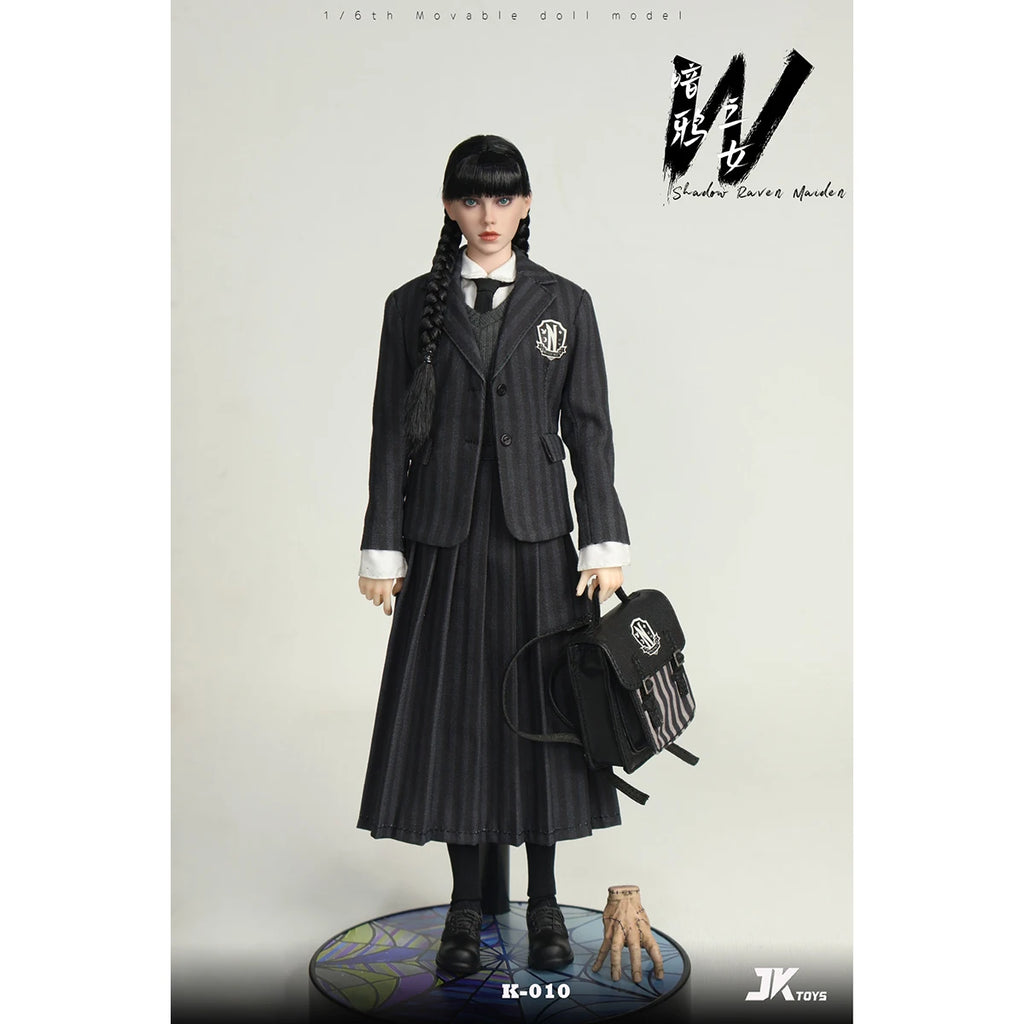 HIPLAY JKTOYS Shadow Raven Maiden Wednesday K-010 1/6 Action Figure
