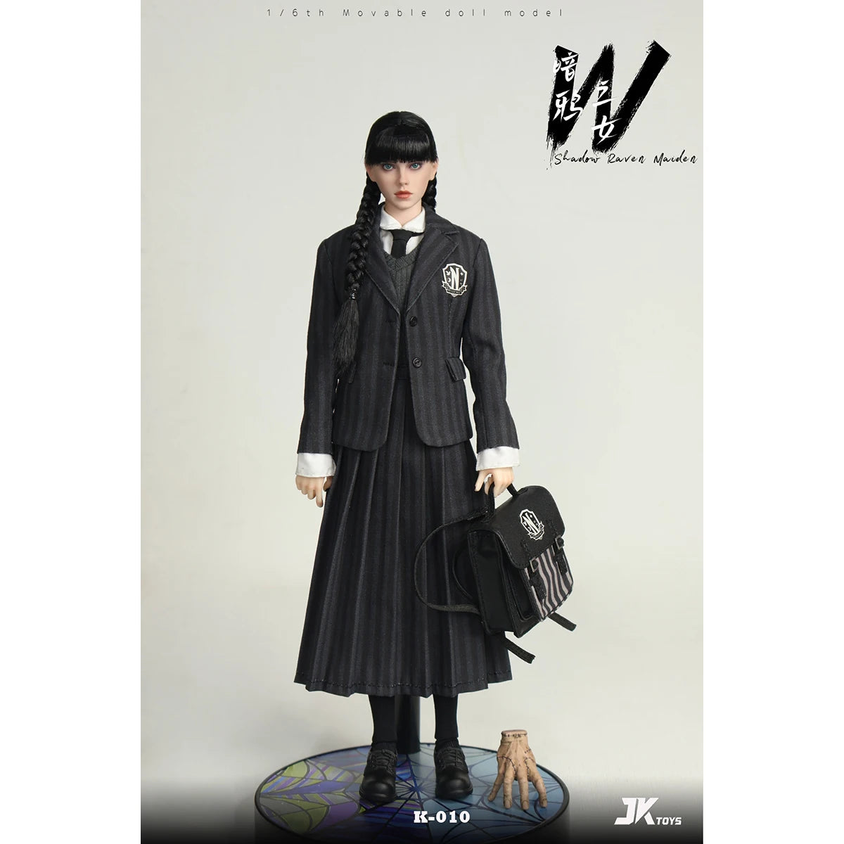 HIPLAY JKTOYS Shadow Raven Maiden Wednesday K-010 1/6 Action Figure