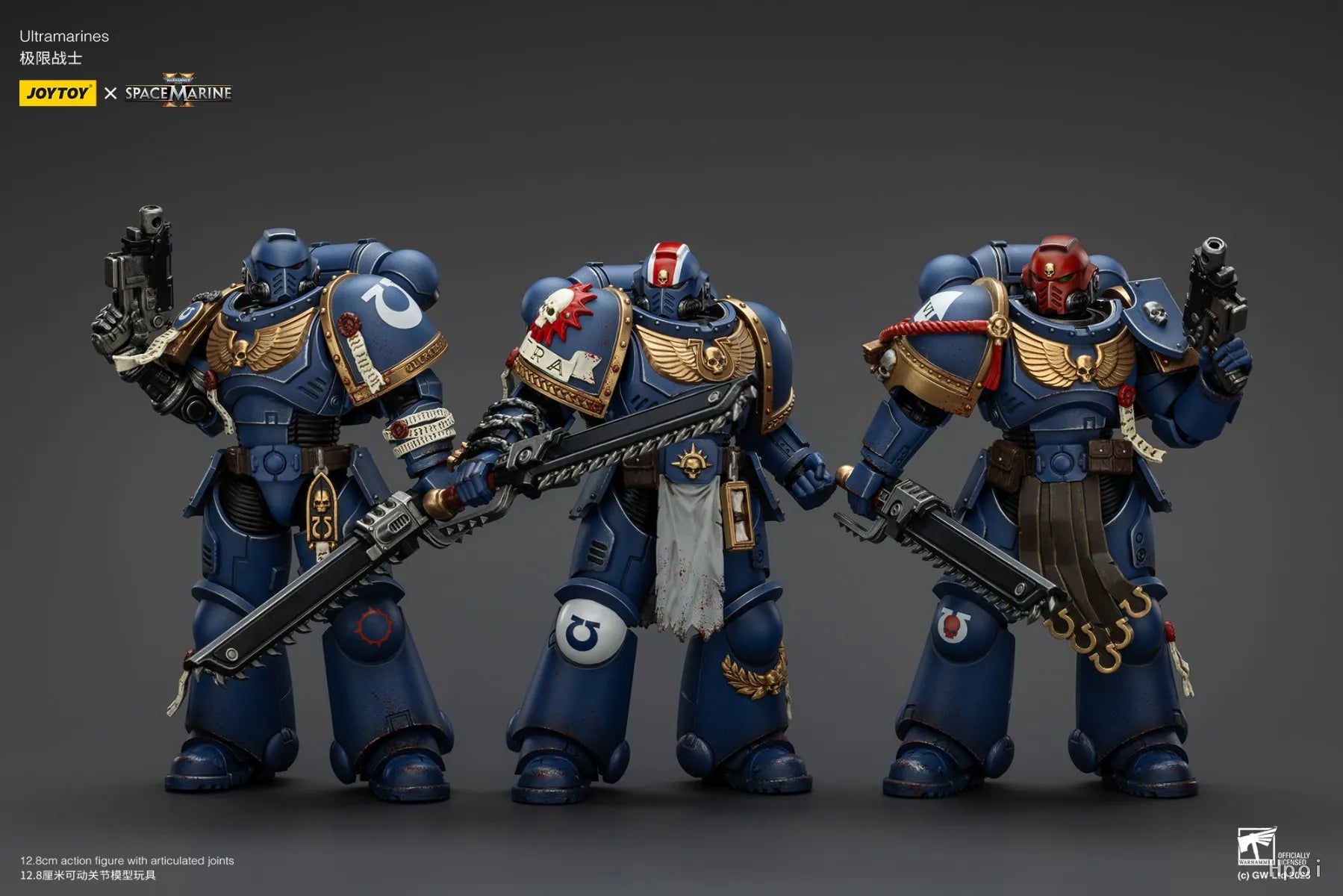 【SF】JOYTOY Warhammer 40K 1/18 Action Figure Ultramarines Lieutenant Titus-3pcs Collectors Edition  Model Toy Gift Collection