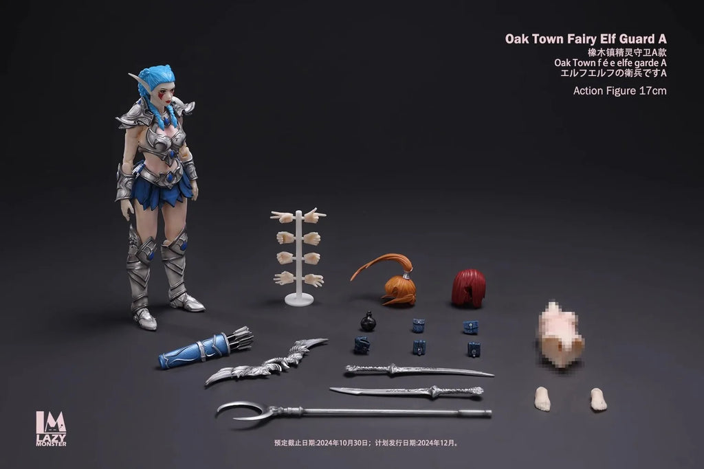 Lazy Monster Studio 1/12 Scale Soldier Oak Town Elf Guard 17cm Action Figure Model Toys In Stock