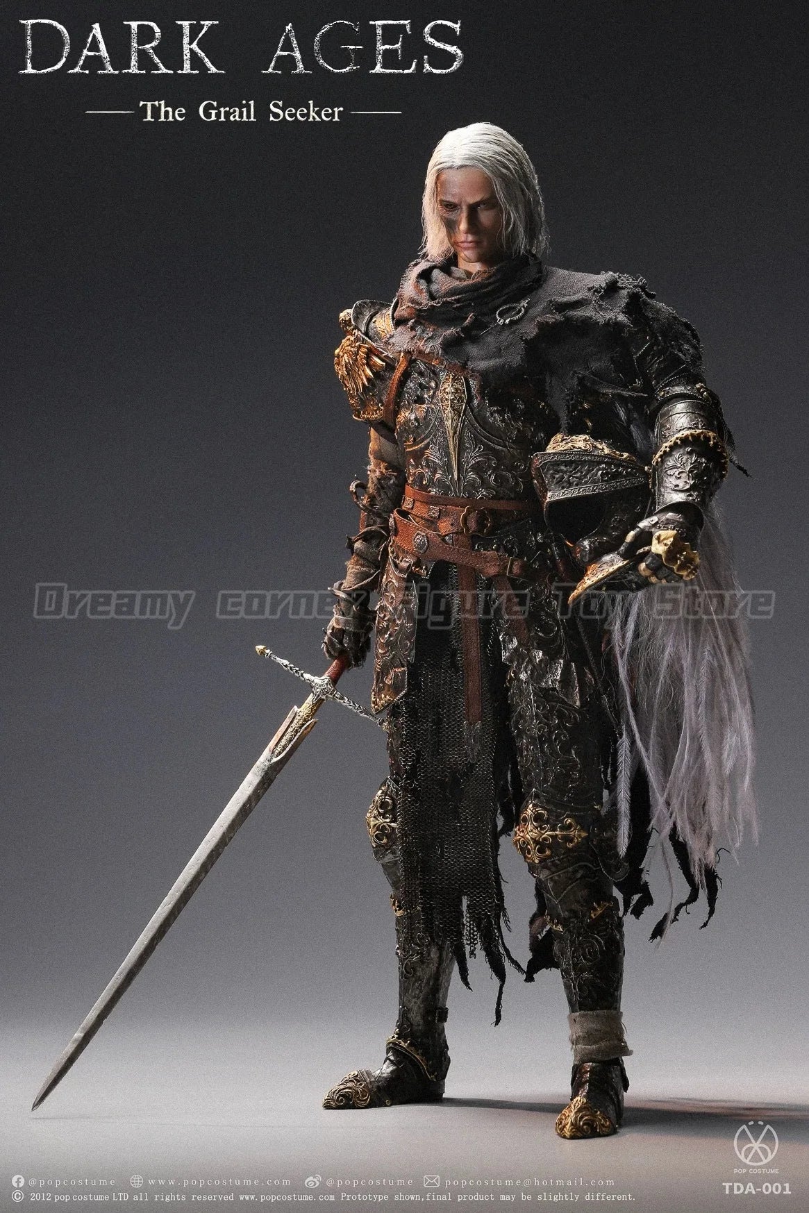 【In Stock】Original POP COSTUME TDA-001 The Dark Ages- Curse of The Grail The Dark Knight Galahad 1/6 Action Figure