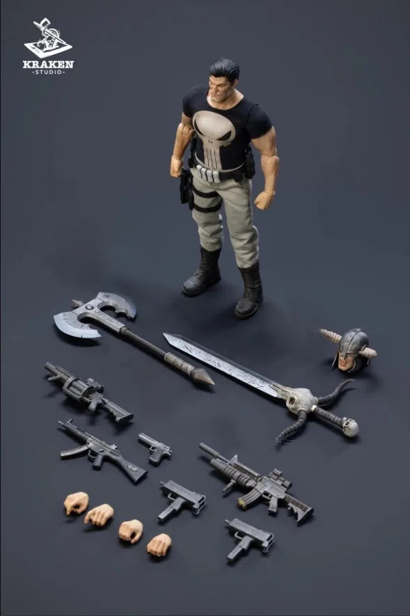 1/12 Scale Ancient Hammers Axes Swords And Modern Guns Urban Crime Punisher 6-inch Full Set Action Figure Soldier Kraken Studio