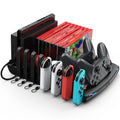 innoAura Switch Controller & J-Cons Charger, Organizer Station, Switch Storage for Games, TV Dock, Compatible with NS & OLED