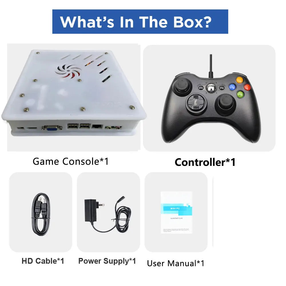 X8 Retro Game Console 4K HD Display 60 Emulator 500GB Storage 70000+Classic Games For Wii PS2 DC PSP GameCube XBOX Holiday Gift