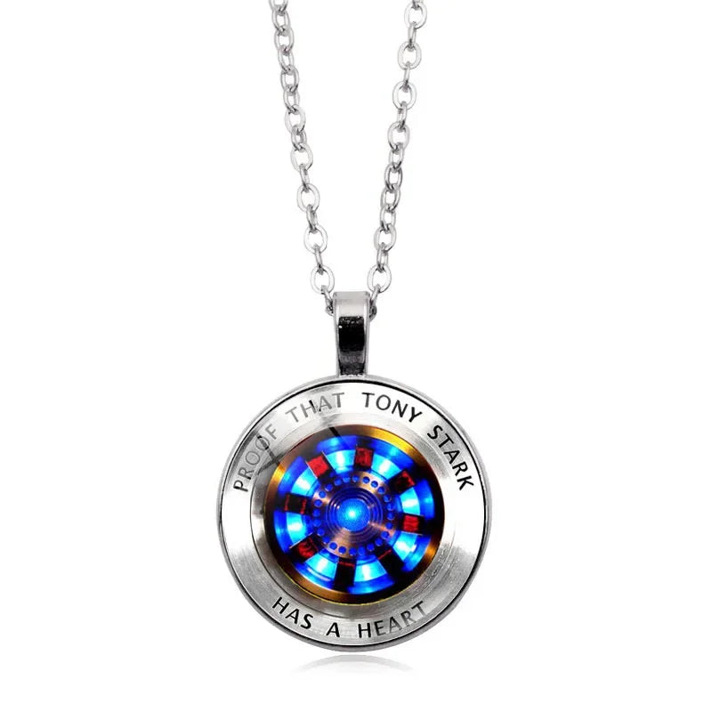 Disney Marvel Ironman Necklace Avengers Figure Cosplay Props Pendant Men Women Accessories Child Gift