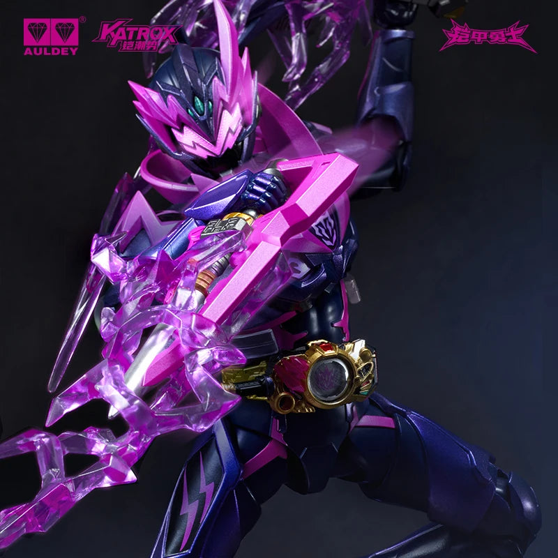 AULDEY Armor Hero Xingyao Kaihun Series Tingyao Armor Finished Movable Model Doll,Fine Detail Carving/Stable Base,ABS