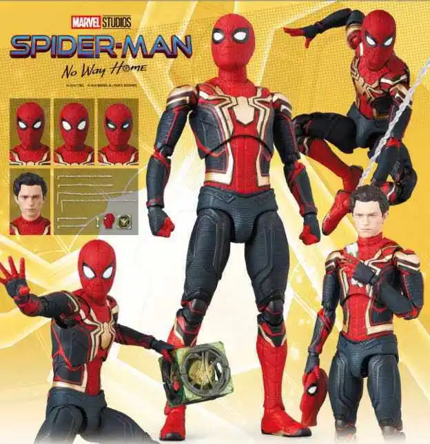 In Stock Originate MAFEX 245 Spider Man Integrated Suit Movability Model Toys Collect Spider-Man: No Way Home ACTION FIGURE