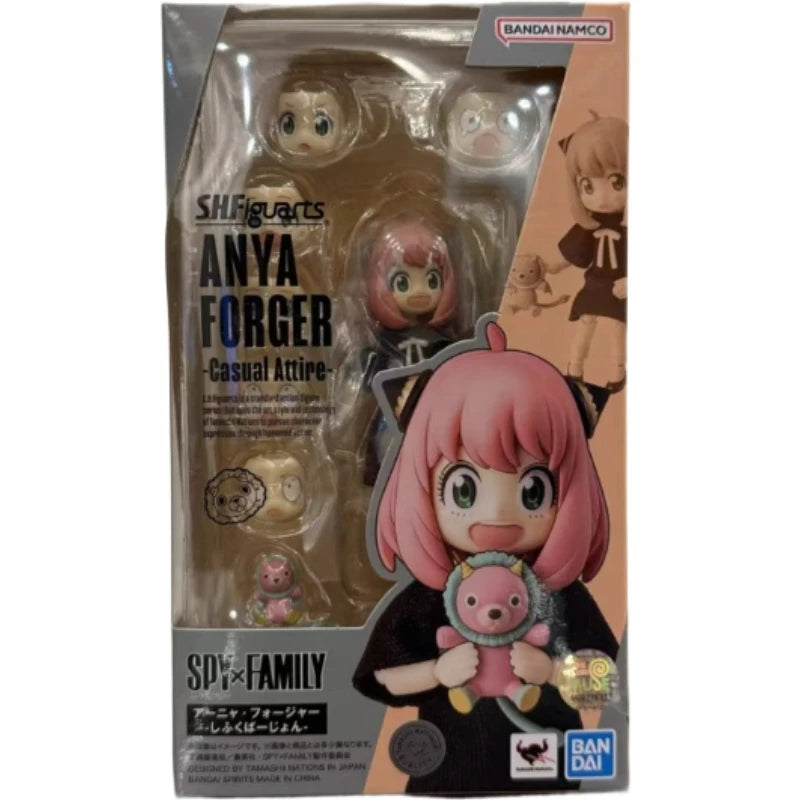 In Stock Original Bandai SHF SPY×FAMILY Series Anya Forger Action Figures Toys Gifts Model Genuine Collector Anime Hobby
