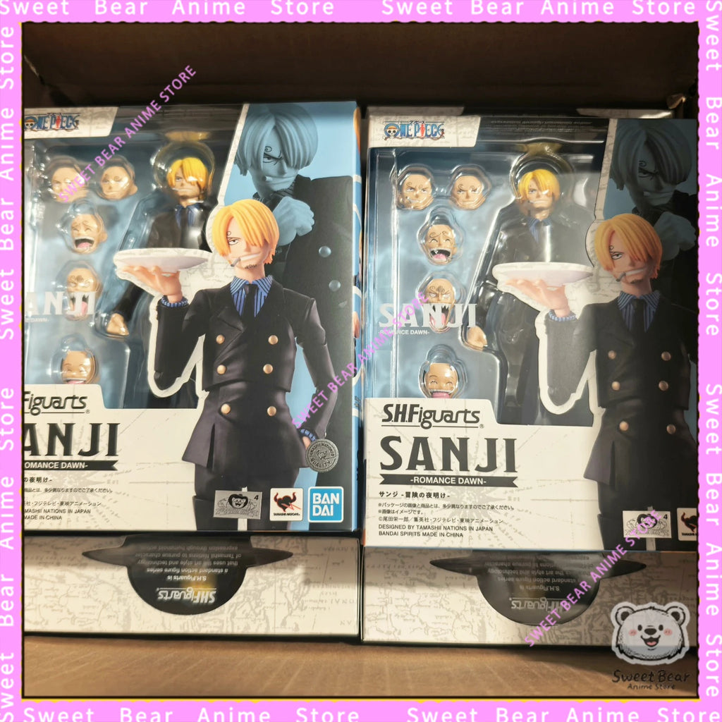 In Stock Bandai Soul SHF One Piece Sanji The Dawn of Adventure Action Figure Anime Model Trendy Toys Desktop Doll Collectibles