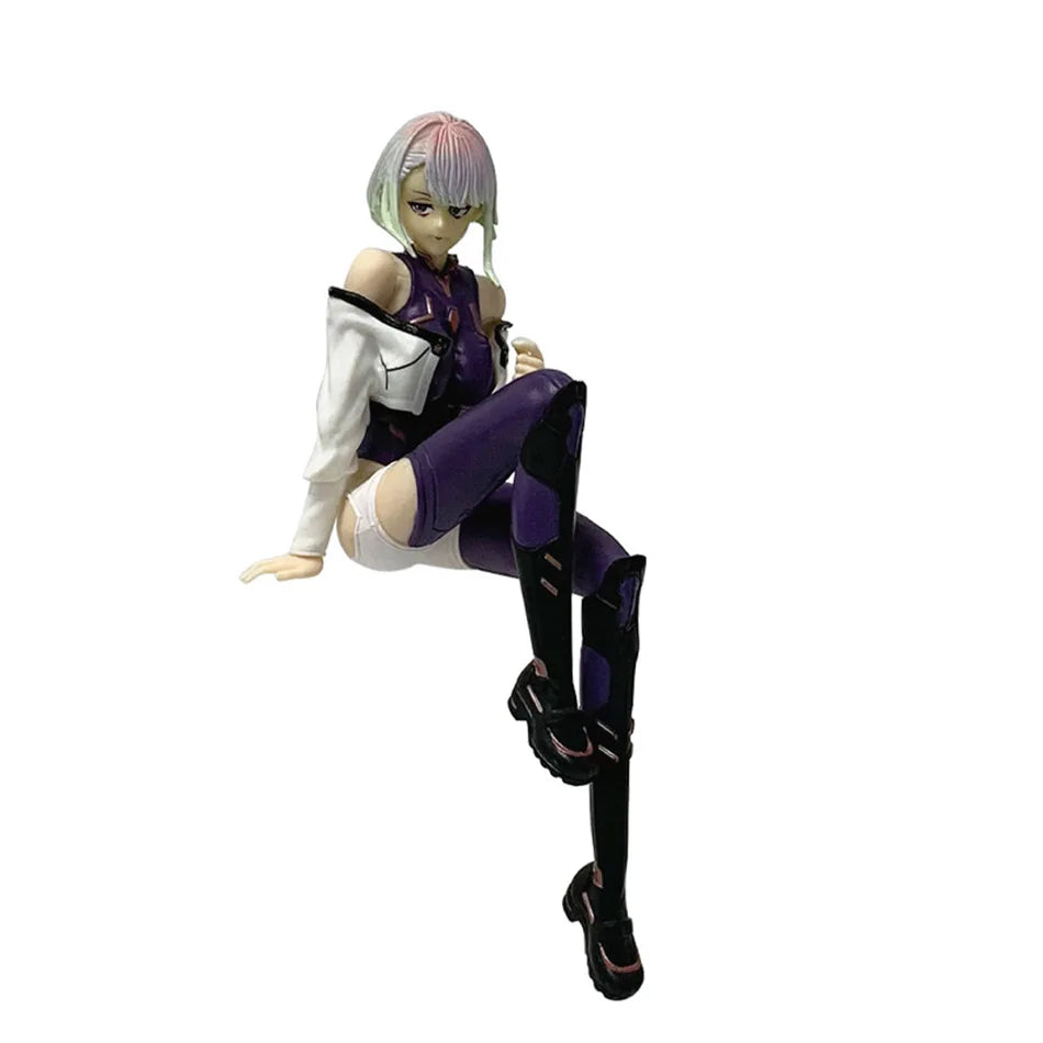 Edgerunners Anime Figurines -Cyberpunk Style  Lucy  Sitting Poses | Street Samurai Desktop Model Toys, Fan Collection