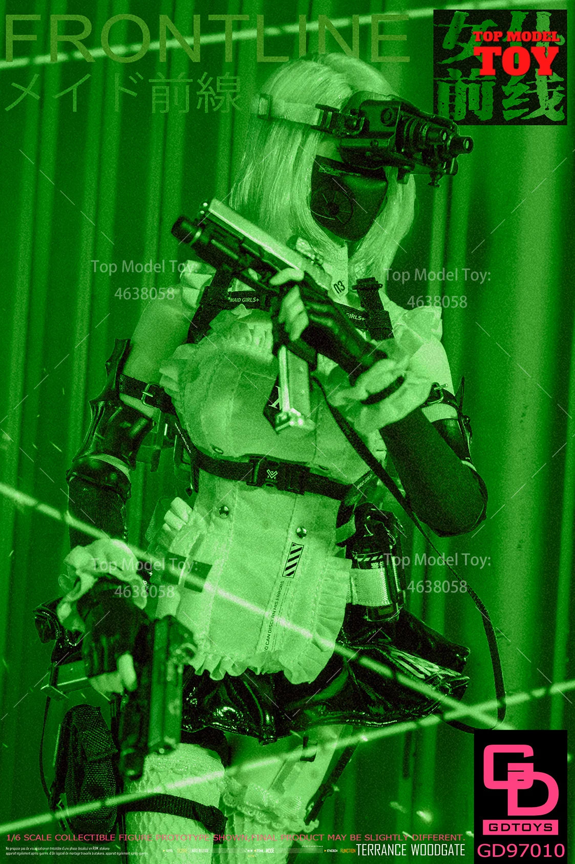 In Stock GDTOYS GD97010 1/6 Scale Nova Action Figure Maid Girls Front Line Full Set 12'' Moveable Solider Action Figure Dolls
