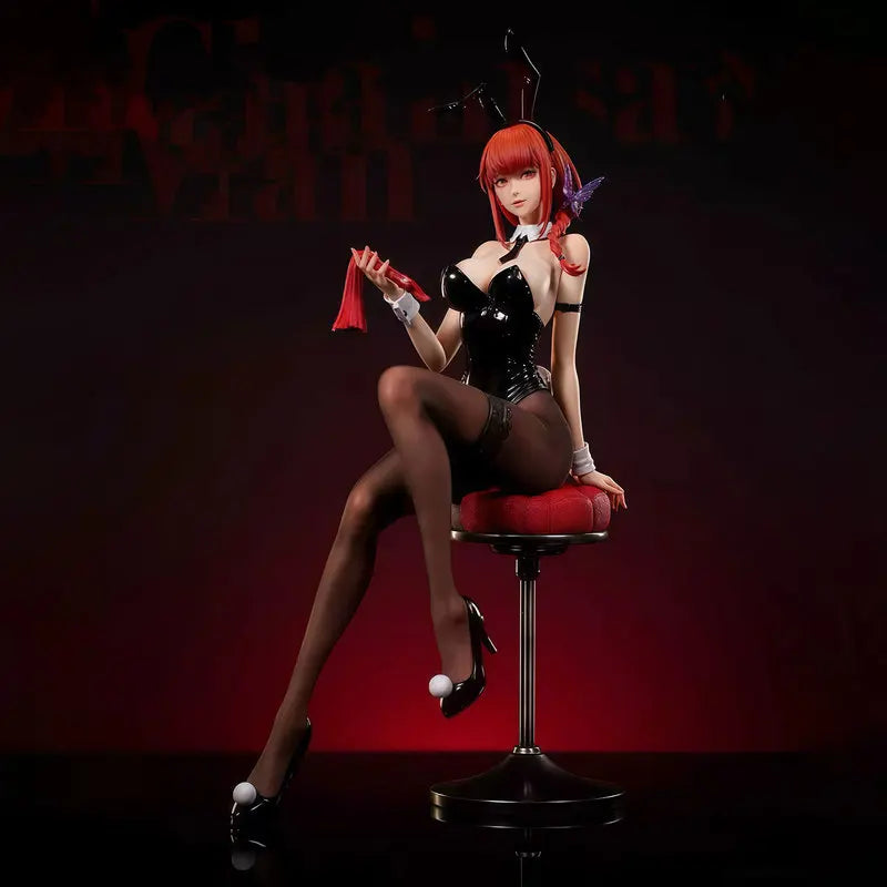 Action Figures 45cm New Chainsaw Man Control Devil Makima Bunny Girl PVC Figure Statue Model Toy