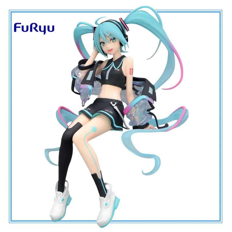 Оригинална фигурка на FuRyu Hatsune Miku Vocaloid, цветна технология, модел, запушалка за юфка, аниме, играчки, PVC модели, колекция, подаръци