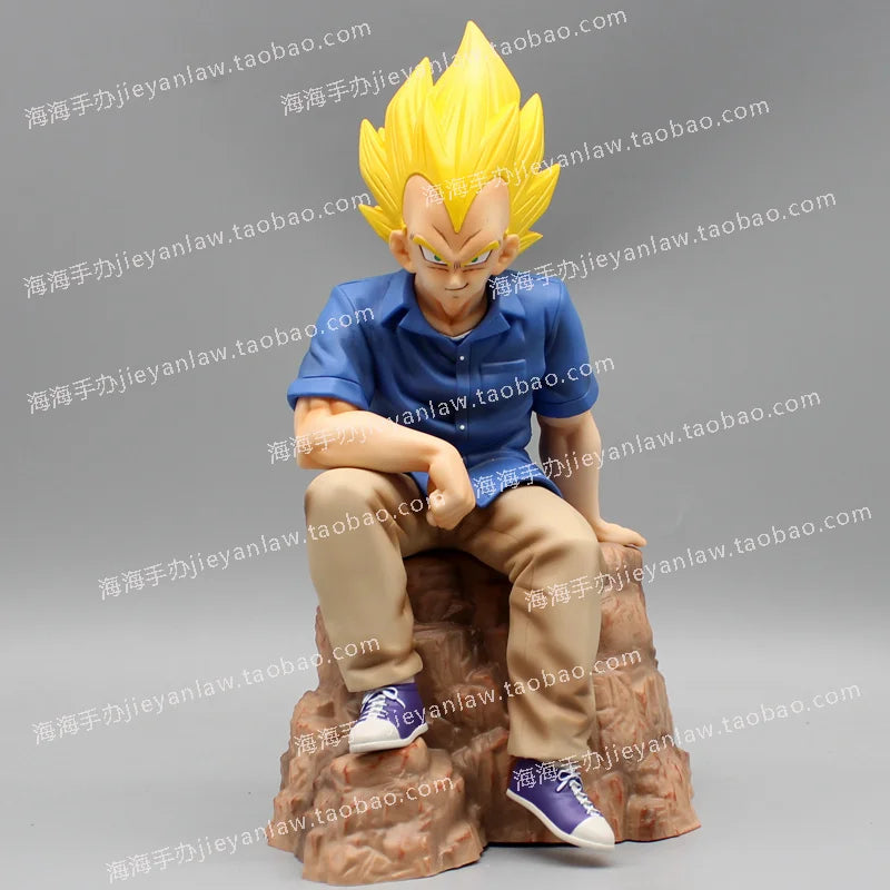 22cm Dragon Ball Figure Vegeta Anime Figure Pink Casual Style Vegeta Figurine Pvc Collection Statue Ornament Toys Model Gift
