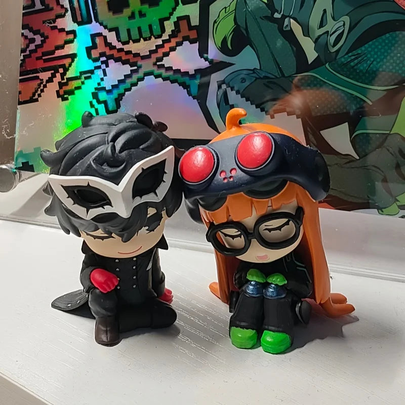 New Persona P5 Action Figure Shoulder To Shoulder Sleeping Posture Model Toy Gashapon Collection Cartoon Desk Decor Xmas Gift