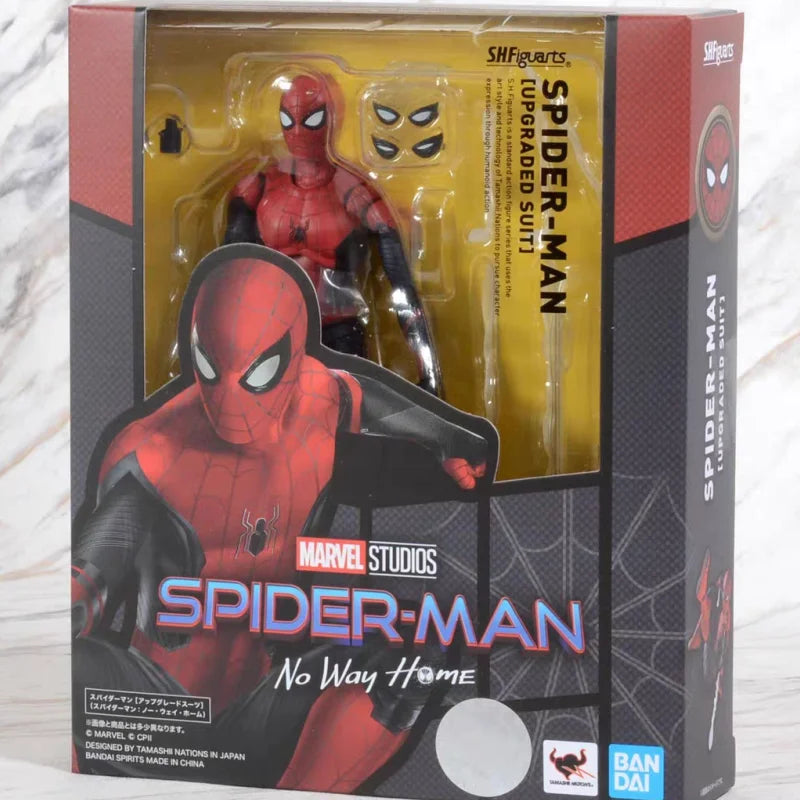 In Stock Bandai S.h.figuarts Shf Spiderman：far From Home 4 Battle Suits Iron Spider Action Figures Collection Hobby Toy Gift